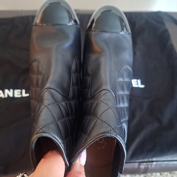 CHANEL Quilted Lambkskin Booties - Picture 6 of 16